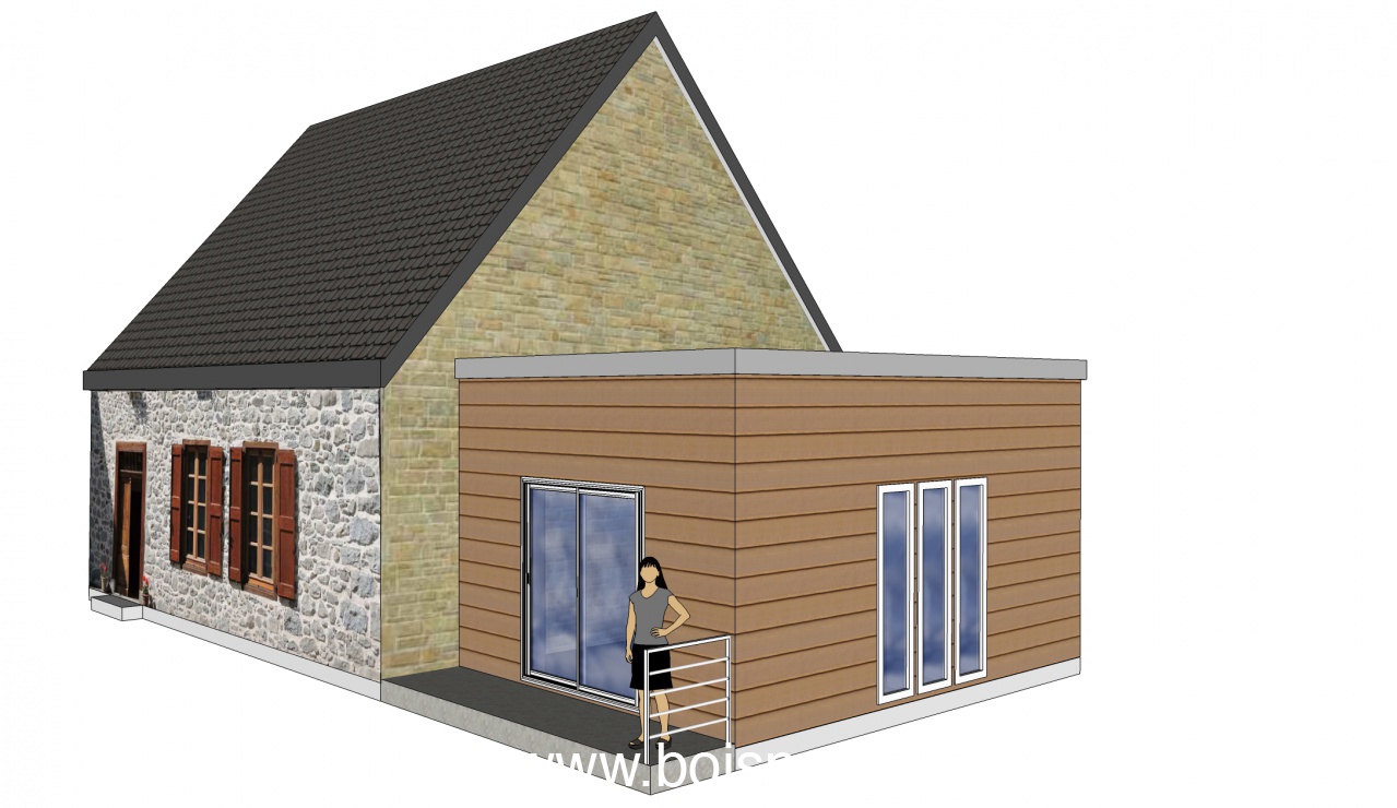 Extension d'une maison à ossature bois