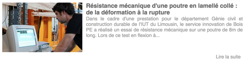 Les références Innovation et R&D de Bois PE