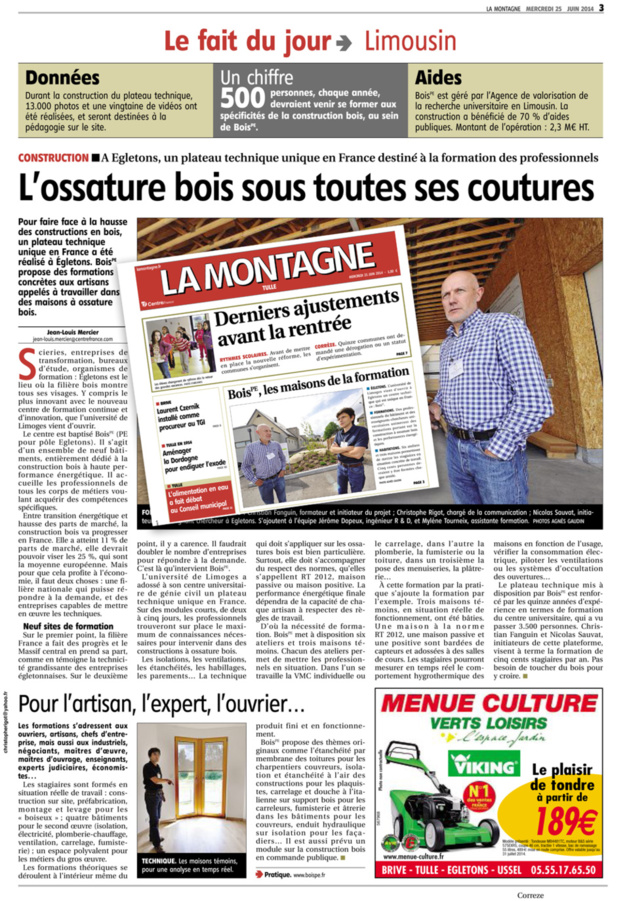 La Montagne : L'ossature bois sous toutes ses coutures