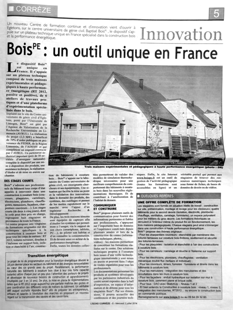 L'Echo : Bois PE, un outil unique en France