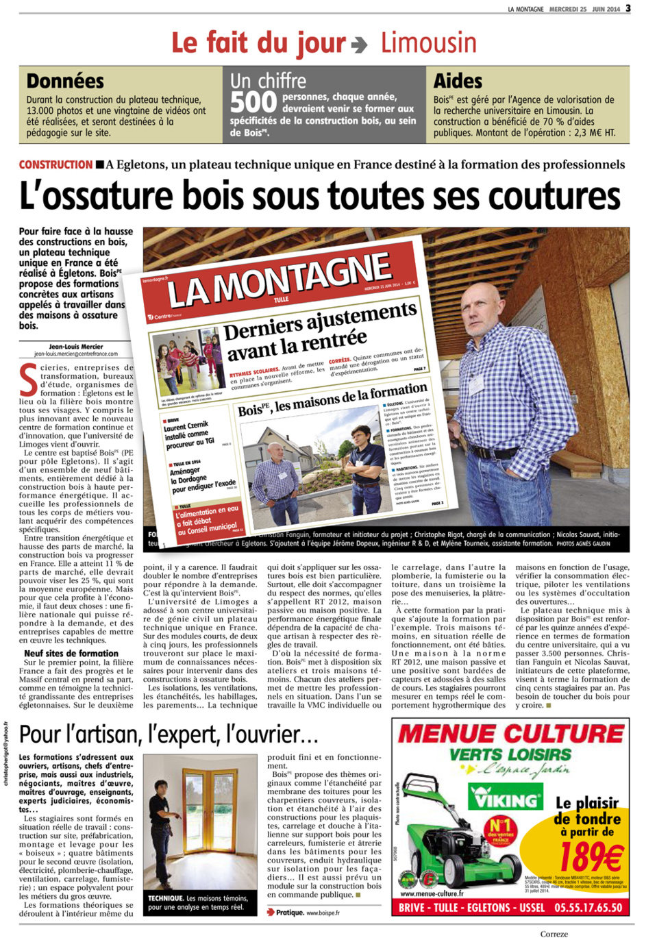 La Montagne : L'ossature bois sous toutes ses coutures