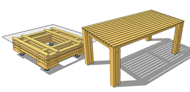 Fabriquer une table à partir du mécano MOB