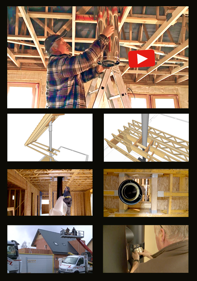 Vidéo : installer un poêle à bois et un conduit de fumée dans une maison passive à ossature bois Vidéo : installer un poêle à bois et un conduit de fumée dans une maison passive à ossature bois