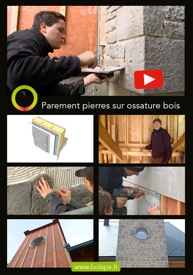   Vidéo : réaliser un parement en pierres sur une façade en ossature bois